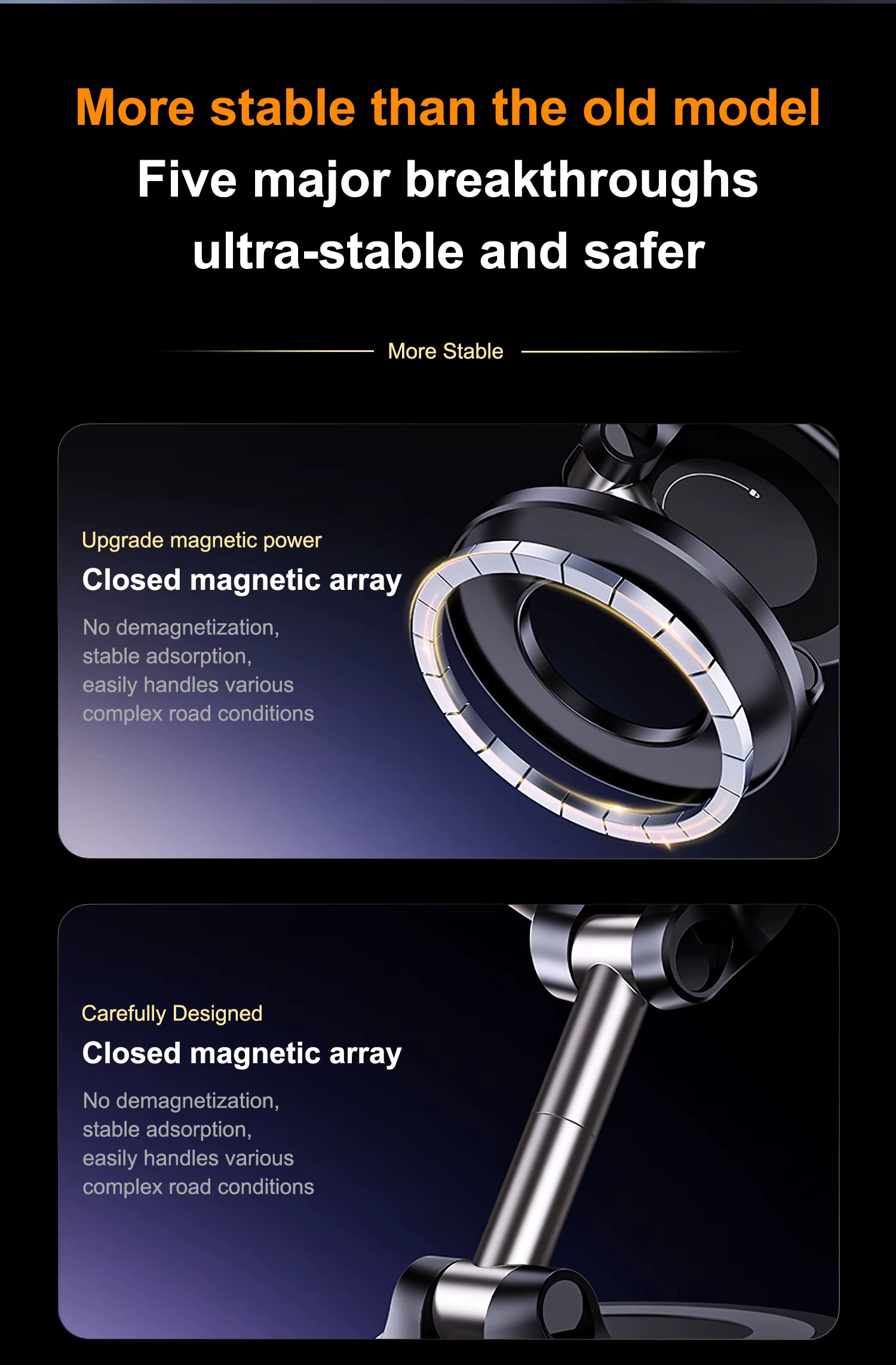 360° Magnetic Car Phone Holder — Strong Vacuum Suction Mount